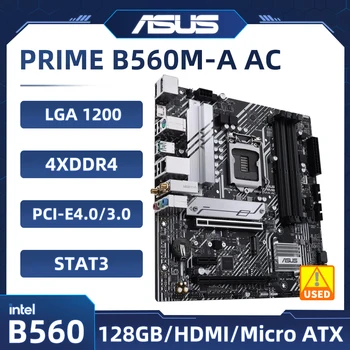 LGA 1200 Anakart Asus PRIME B560M-A AC DDR4 128GB PCI-E 4.0 M. 2 USB3. 2 HDMI Mikro ATX desteği Çekirdek i3 - 10100F i5-10400 cpu