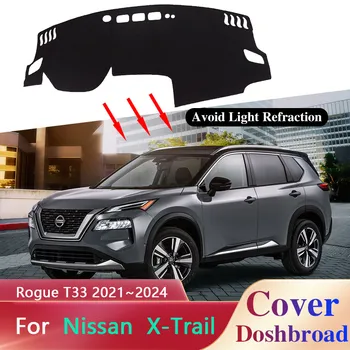Dashboard Kapak Kurulu Mat Halı Dashmat Nissan X-trail Rogue için T33 2021~2024 2022 2023 Güneşlik Pad Anti-güneş yastığı Otomatik