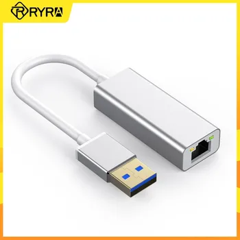 RYRA C Tipi USB Kablolu Gigabit ethernet adaptörü USB 3.0 RJ45 Lan Ethernet Ağ Kartı PC Macbook Windows 10 Dizüstü Bilgisayar