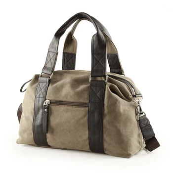 Erkek Tuval Crossbody bavul seyahat çantası Büyük Kapasiteli Spor Spor Taşınabilir Çanta anti-hırsızlık Fermuarlı Haftasonu Çanta