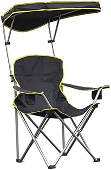 Tilt UV Güneş Koruma Gölgelik ile Duty Max Gölge Ekstra Geniş Katlanır Kamp Sandalyesi