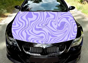 Soyut Yatay Renkli Dalgalar Araba Kaputu vinil çıkartmalar kaplama vinil film Motor Kapağı Çıkartmaları Sticker Araba Kaputu Kapağı Filmi