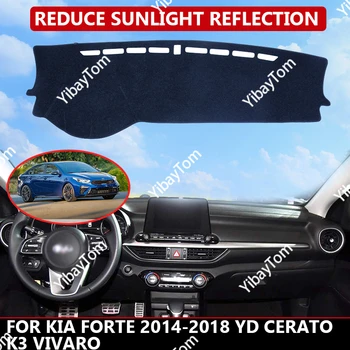 Araba Dashboard Kapak KİA Forte 2014-2018 için YD Cerato K3 Vivaro Mat Koruyucu Güneş Gölge Dashmat Kurulu Ped Oto Halı