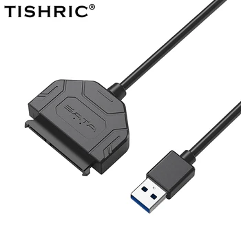 TISHRIC SATA USB 3.0 Sabit disk kablosu USB3. 0 SATA 22Pin Kablosu Harici HDD SSD sabit disk Adaptörü