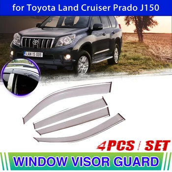 Pencere Siperliği Toyota Land Cruiser Prado 150 için J150 FJ150 Lexus GX400 GX460 2010 ~ 2023 Havalandırma Tente Yağmur Güneş Koruma Kapağı Saptırıcı
