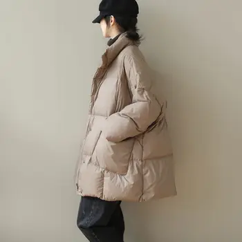 Kadın Kısa Aşağı Ceketler Standı Yaka Beyaz Ördek Aşağı Palto Kabarık Sonbahar kışlık palto Kadınlar için 2022 Rüzgar Geçirmez Giyim A83