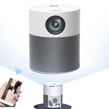 Taşınabilir Projektör ev sineması projektörü Yerli 1080P WiFi kablosuz Projektör Video Projektör TV çubuk mini PC PC Dizüstü USB bellek